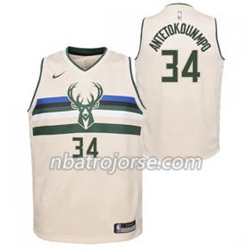 Män Milwaukee Bucks Tröja Giannis Antetokounmpo 34 Nike City Edition Swingman